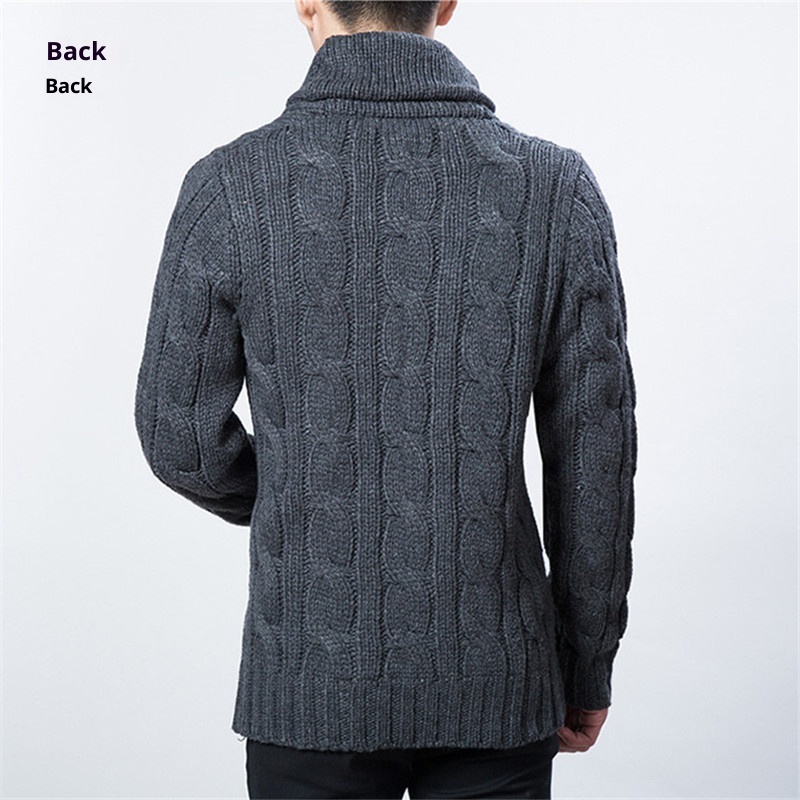 niño Niño Niño Niño Fuente transfronteriza Abrigo de lana informal para hombre Primavera y otoño Nuevo estilo Cárdigan de punto Solapa grande Tallas grandes De moda_voghion.com