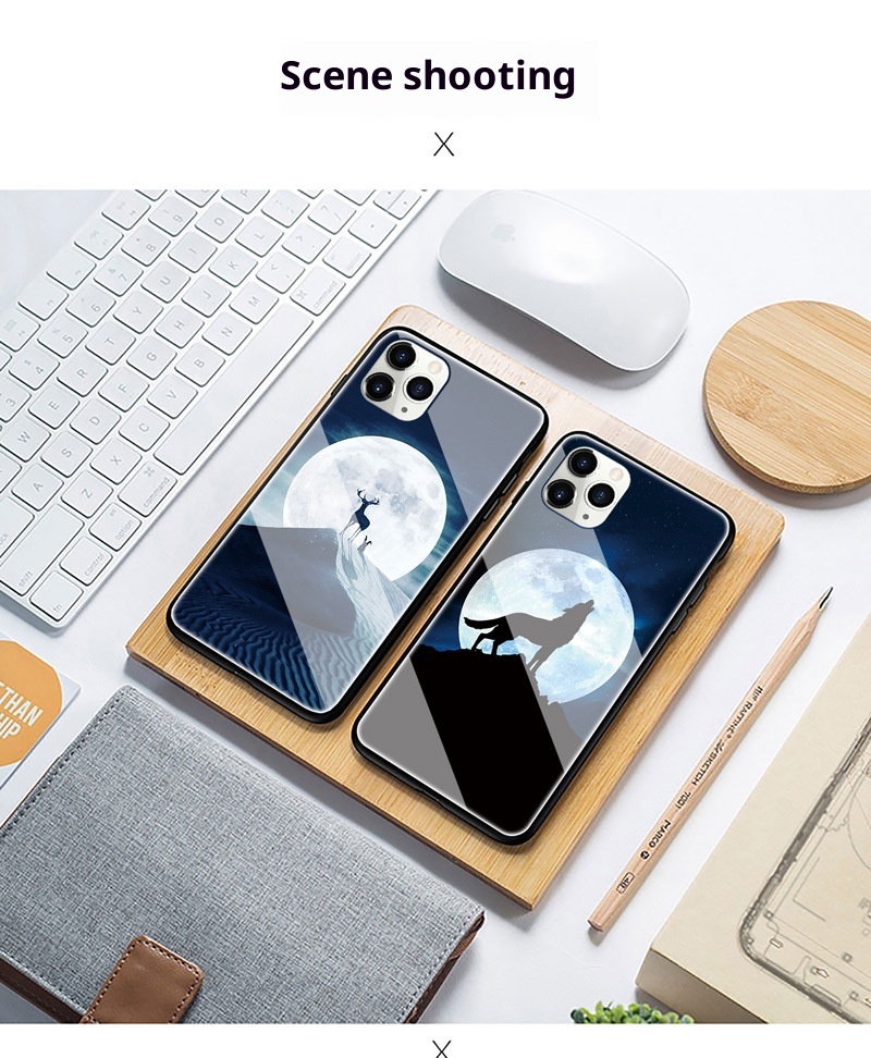 TechGlobe Suitable For Oppo A52/A94/A15/A54/A73/A32 A11X Wolf Totem A74 Deer Glass Phone Case_voghion.com