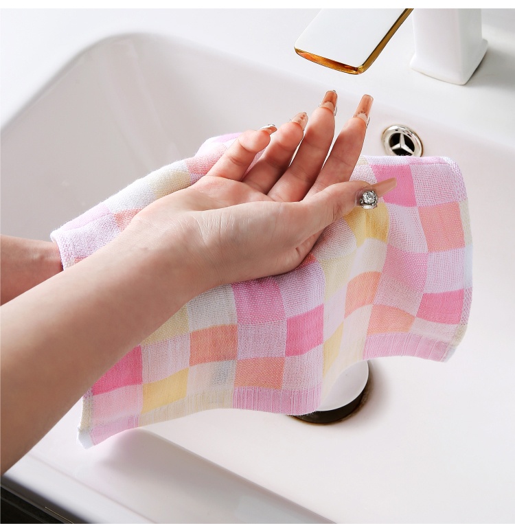 Lillian Baby Face Pure Cotton Gauze Drool Infant Children's Bath Ultra Soft Handkerchief Kindergarten Small Square Towel_voghion.com