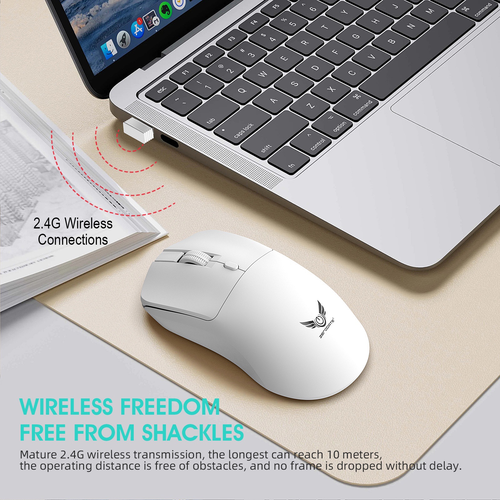 Mouse wireless leggero con batteria, pulsante audio, 2,4 G T2, tre livelli DPI, disponibile in magazzino Techglobe Factory_voghion.com