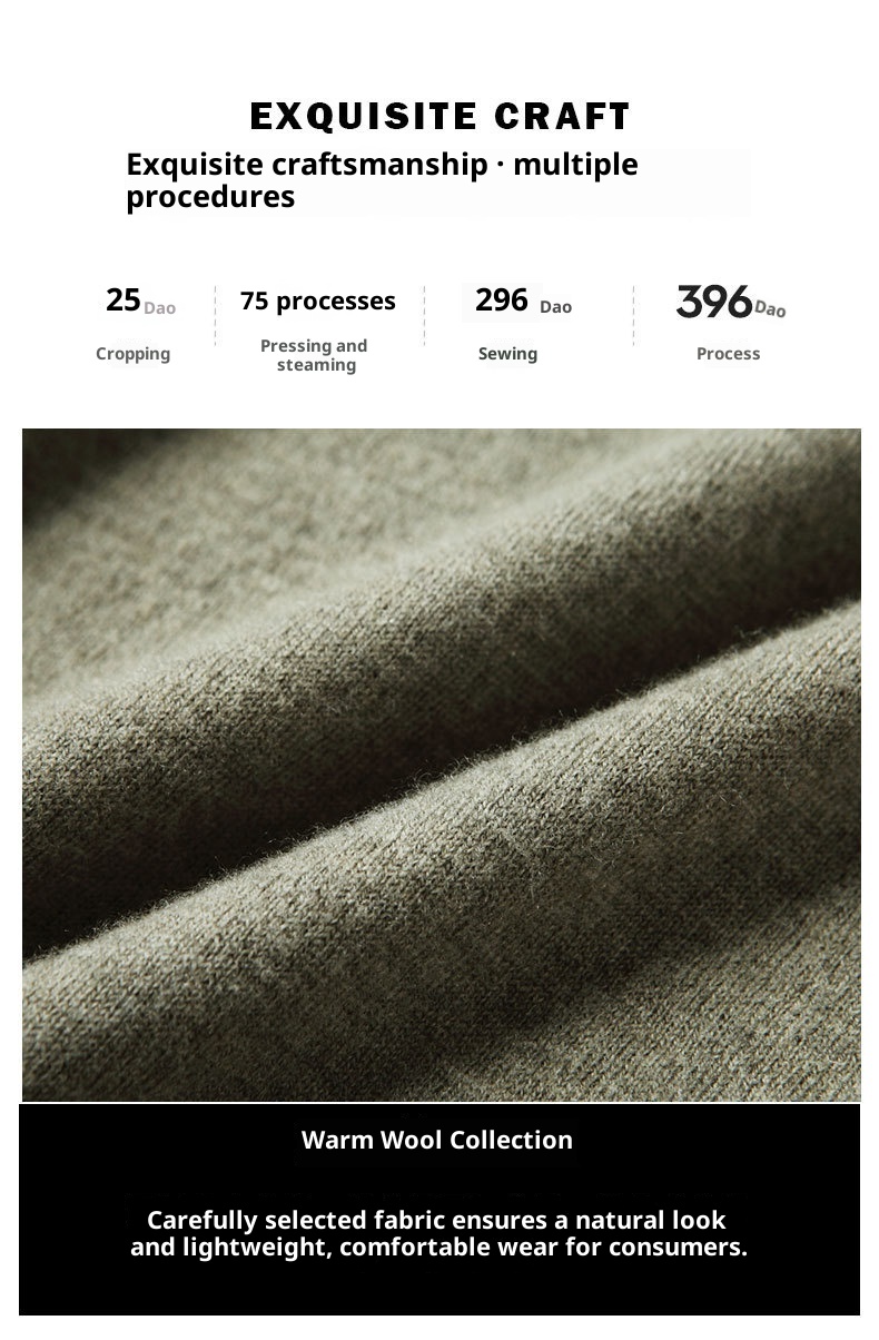 boy Boy Boy Boy 100% Pure 2025 Autumn Winter New Men's High Collar Non-Cashmere Inner Layer Merino Wool Sweater_voghion.com