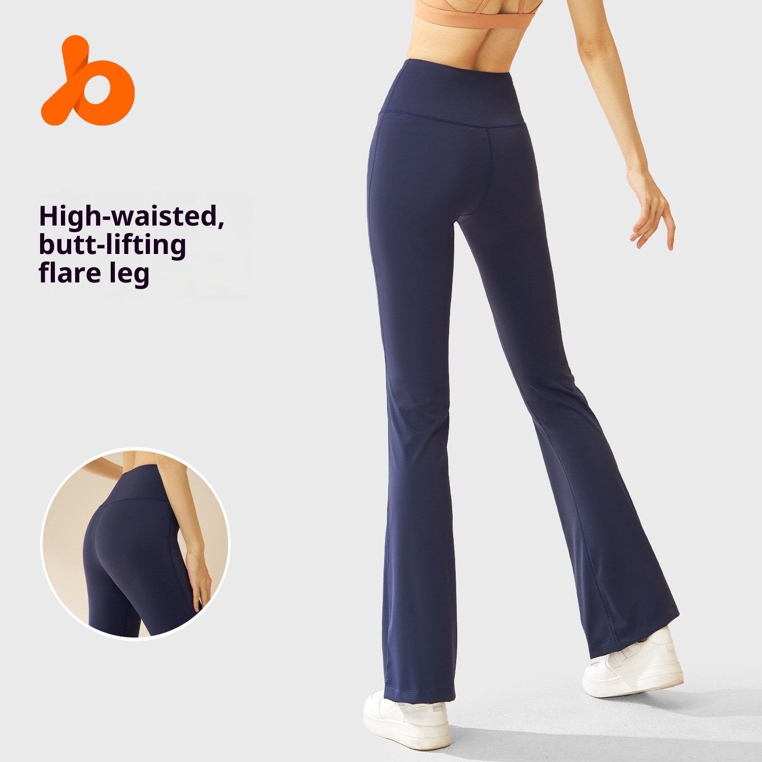 Juyitang Outdoor Sports Fitness Flared Waist Hip Lift Tummy Control High Elastic Slimming Yoga Wide Leg Pants For Women_voghion.com