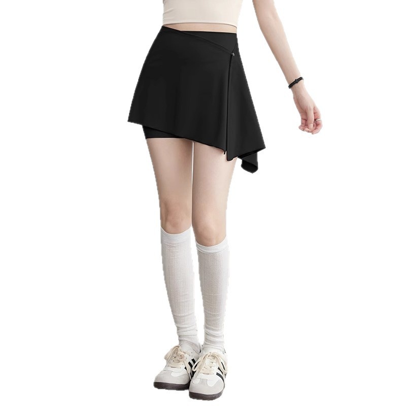 Einteiliger Yoga-Sport-Outdoor-Hüftschutz, Anti-Exhibition, Übergröße 100 kg, MM Pilates-Fitnessrock_voghion.com