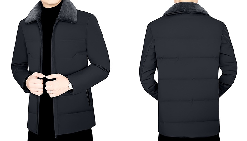 boy New 90 White Duck Down Jacket For Men, Short Winter Coat With Thickened Wool Collar, Wholesale Available_voghion.com