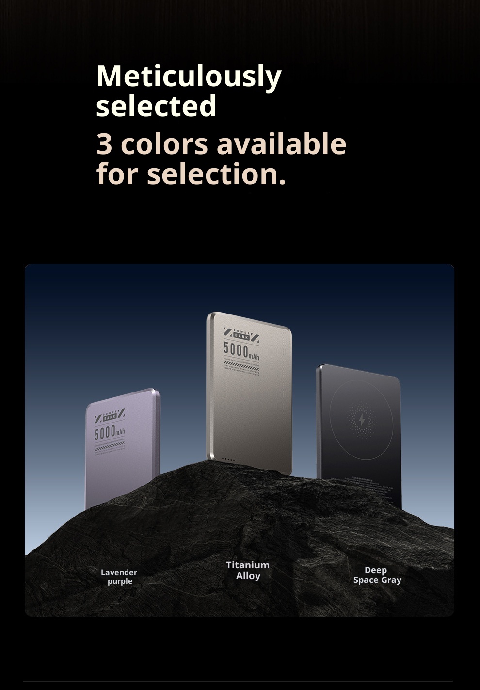 techglobe Metal Ultra-Thin Magnetic Power Bank 5000mAh PD20W Wireless Fast Charging Compact Portable Charger_voghion.com