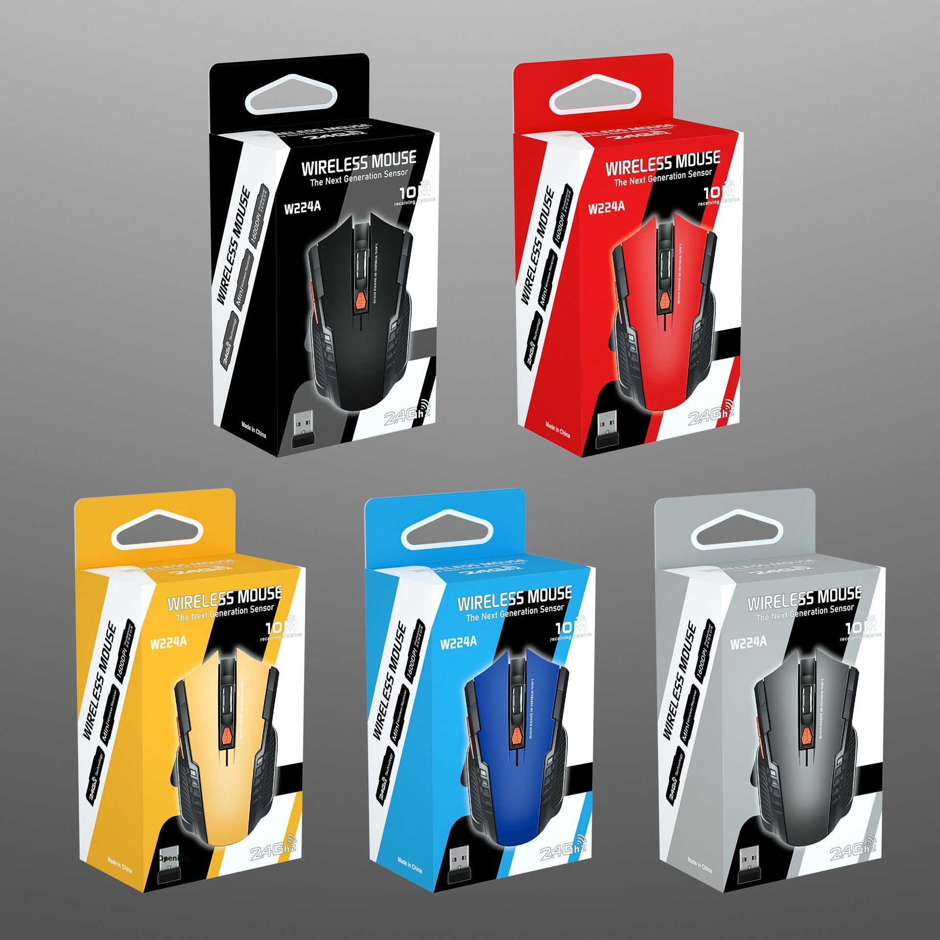 Mouse wireless da gioco Techglobe W224A 2.4G a prezzo unico trattabile_voghion.com