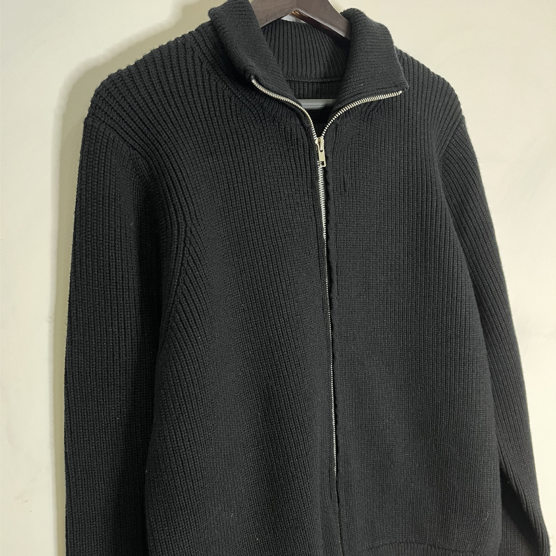 boy Boy Boy Boy Majia Four Corners Correct Version Original 19AW Double Zipper Half Turtleneck Wool Yarn Coat Knitted Sweater Winter New_voghion.com