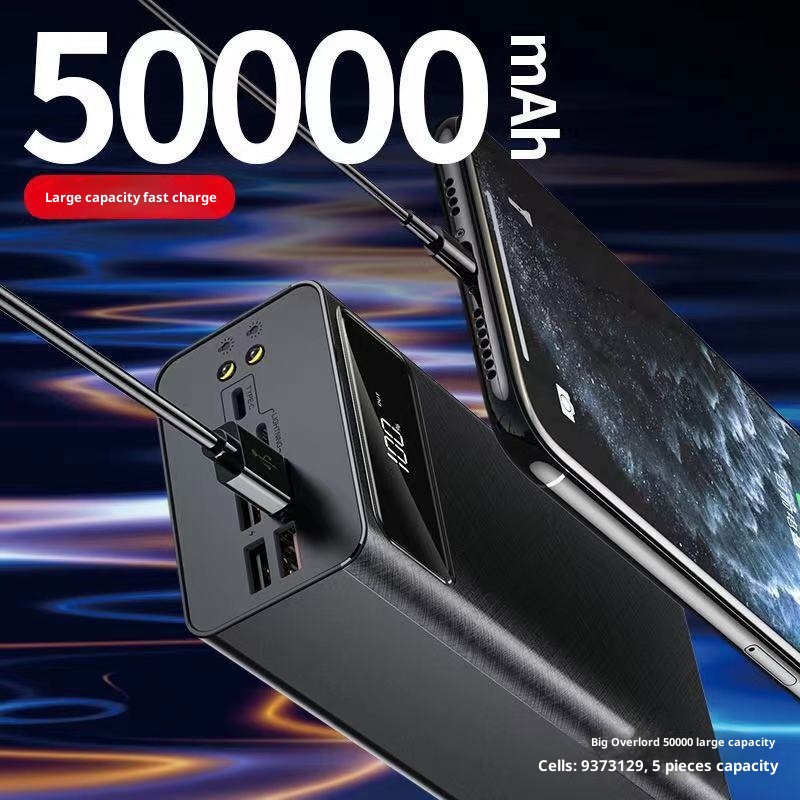 techglobe Powerbank mit großer Kapazität (50000 mAh), tragbarer Outdoor-Akku (30000 mAh), Handy-Ladegerät (40000 mAh)_voghion.com