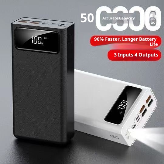 techglobe Powerbank mit großer Kapazität (50000 mAh), tragbarer Outdoor-Akku (30000 mAh), Handy-Ladegerät (40000 mAh)_voghion.com