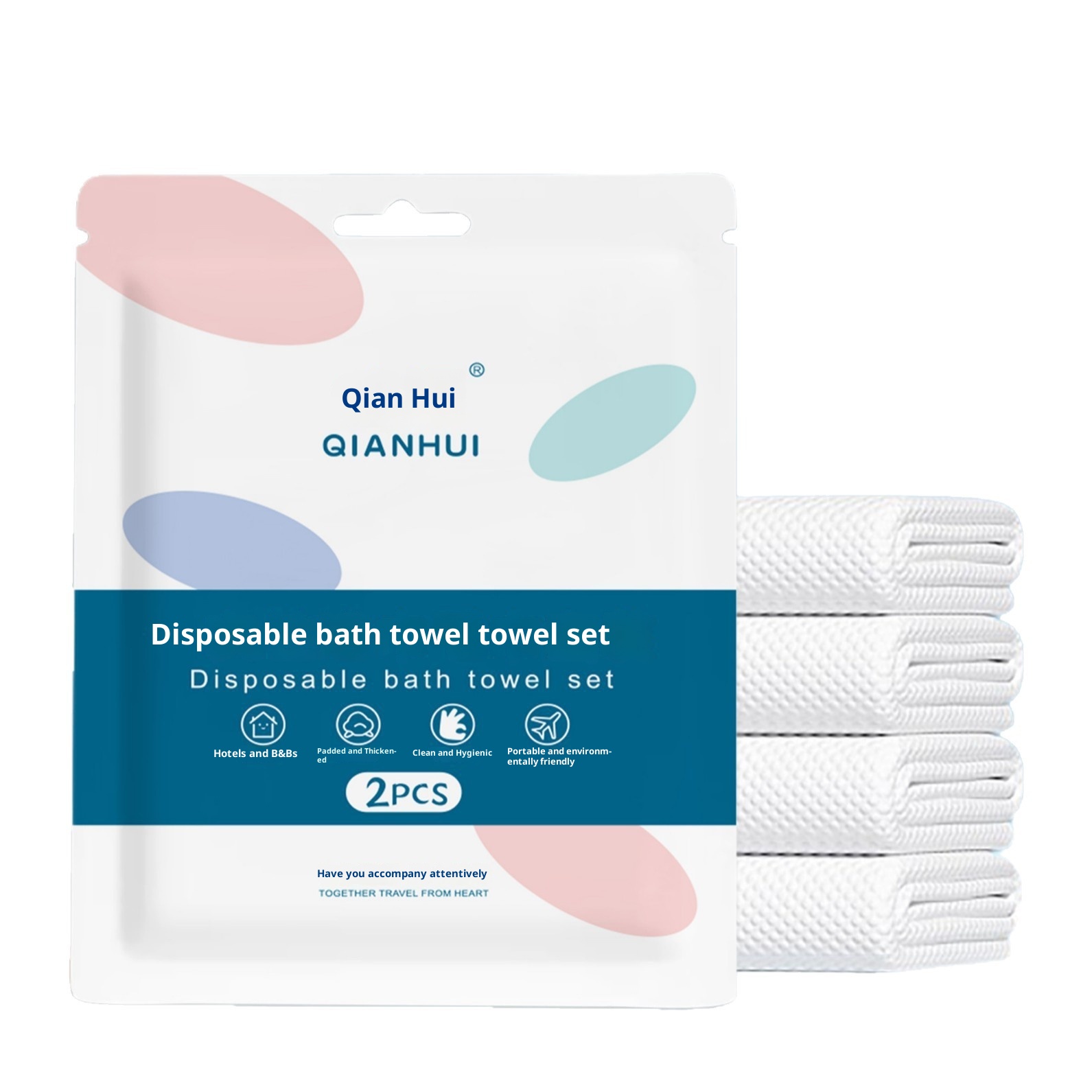 Set di asciugamani da bagno monouso Lillian per viaggi di lavoro, extra large, assorbenti, senza pelucchi, forniture alberghiere, confezionati singolarmente_voghion.com