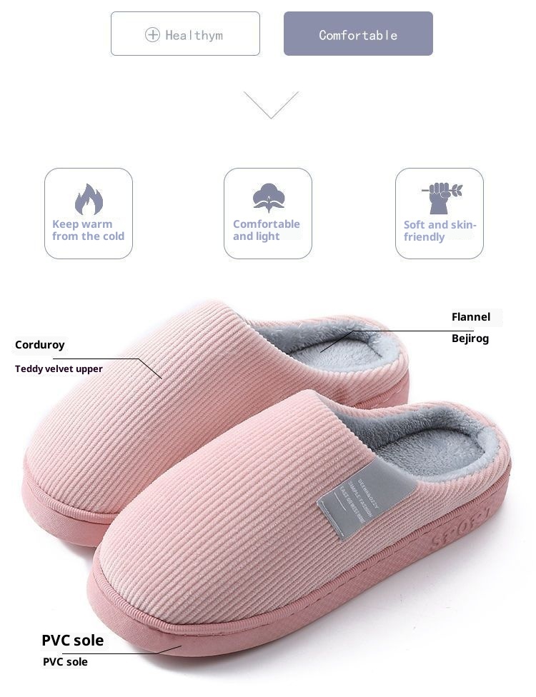Zees Fluffy para mulheres, para uso doméstico no outono e inverno, sapatos de maternidade quentes com forro de lã, sola grossa de algodão para casais._voghion.com