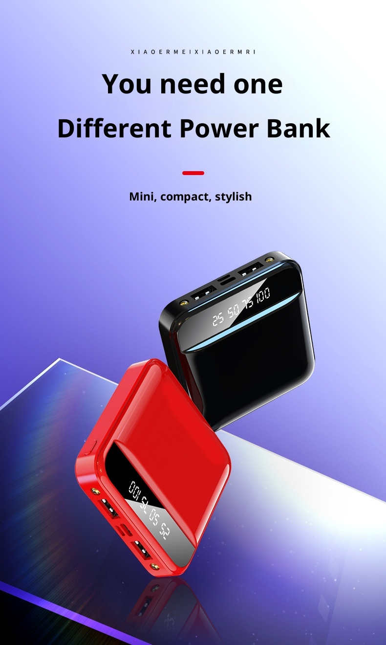 Techglobe Mini Bank 20000mAh Grande Capacité Compacte Portable Batterie Mobile Cadeau en Gros Motif Personnalisé 1_voghion.com