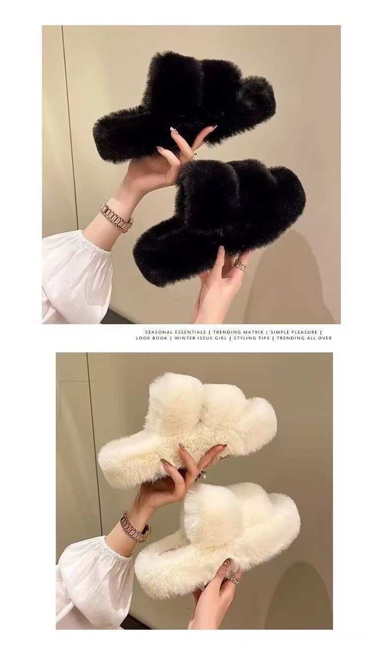 Zees Autunno Inverno Cotone Per Donna, Abbigliamento Outdoor, Foderato in Pile, Piedi, Stile Fata, Calde Scarpe da Coppia con Plateau Pelose per Interni Casa_voghion.com