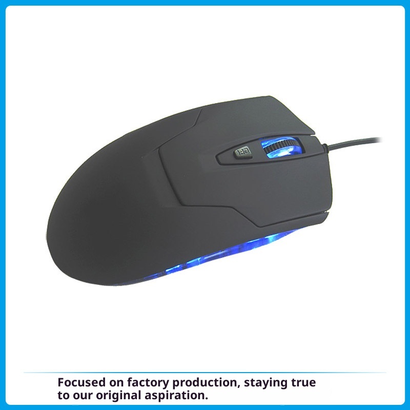 Techglobe Manufacturer Wholesale Computer Accessories Blue Light Emitting Type C Office Wired Gaming Mouse_voghion.com