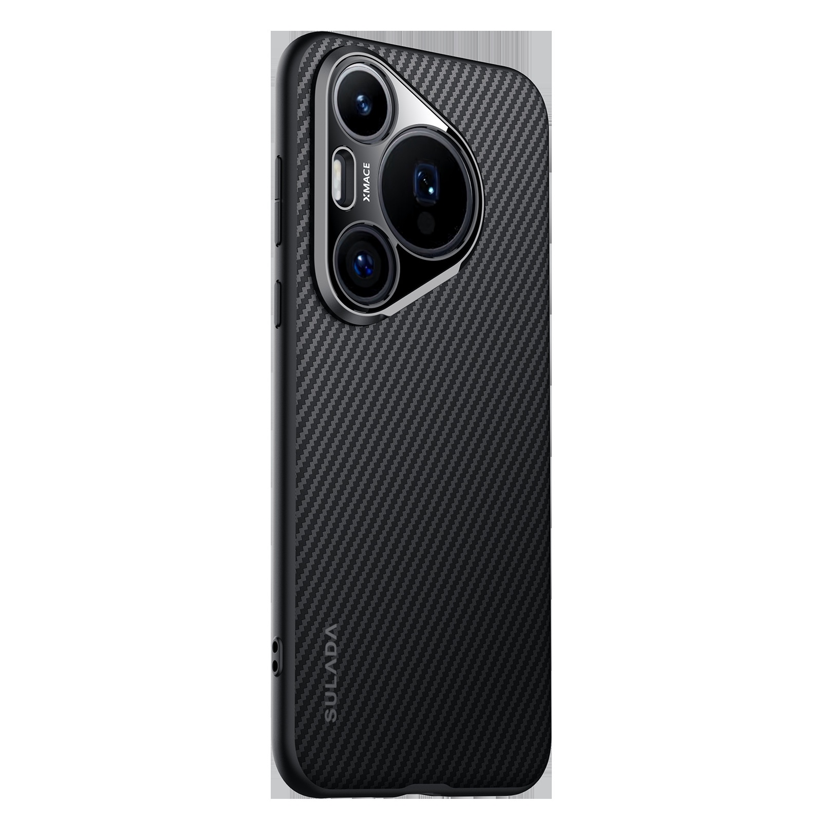 Capa para celular TechGlobe P70 com estampa de fibra de carbono Kevlar, modelo Gentleman, compatível com Huawei Pura70 e P70ultra._voghion.com