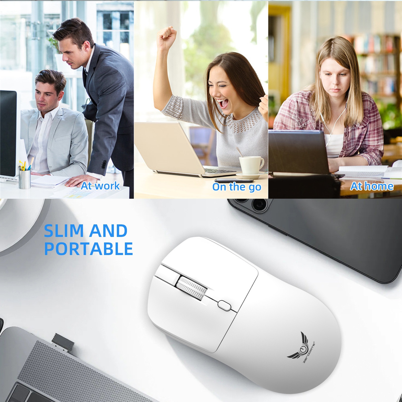 Mouse wireless leggero con batteria, pulsante audio, 2,4 G T2, tre livelli DPI, disponibile in magazzino Techglobe Factory_voghion.com