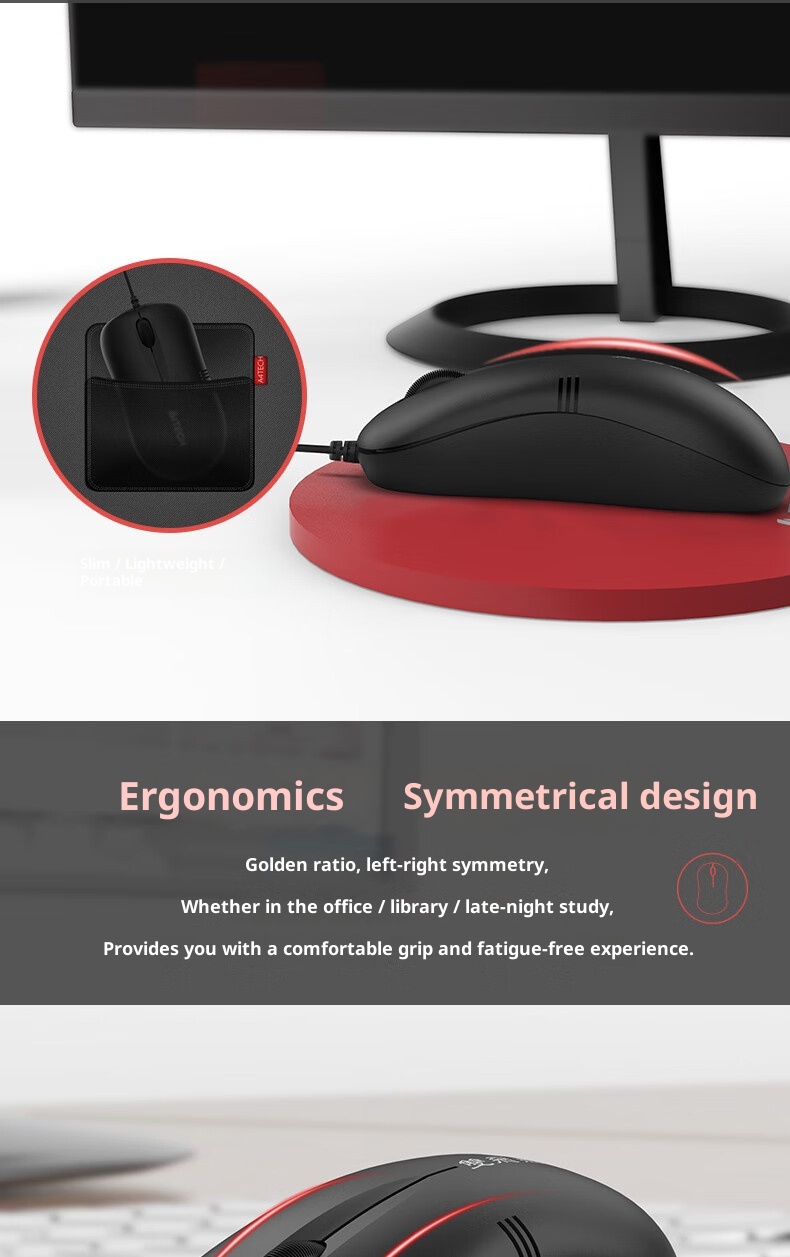 Digitex Digitex Shuangfeiyan Wired WM-100 Optical Business Office Desktop Laptop Mouse_voghion.com