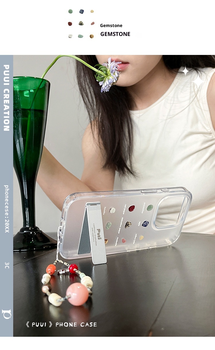 Coque de téléphone TechGlobe Puui Originale compatible avec iPhone 16/15 Pro Max, transparente et mate._voghion.com