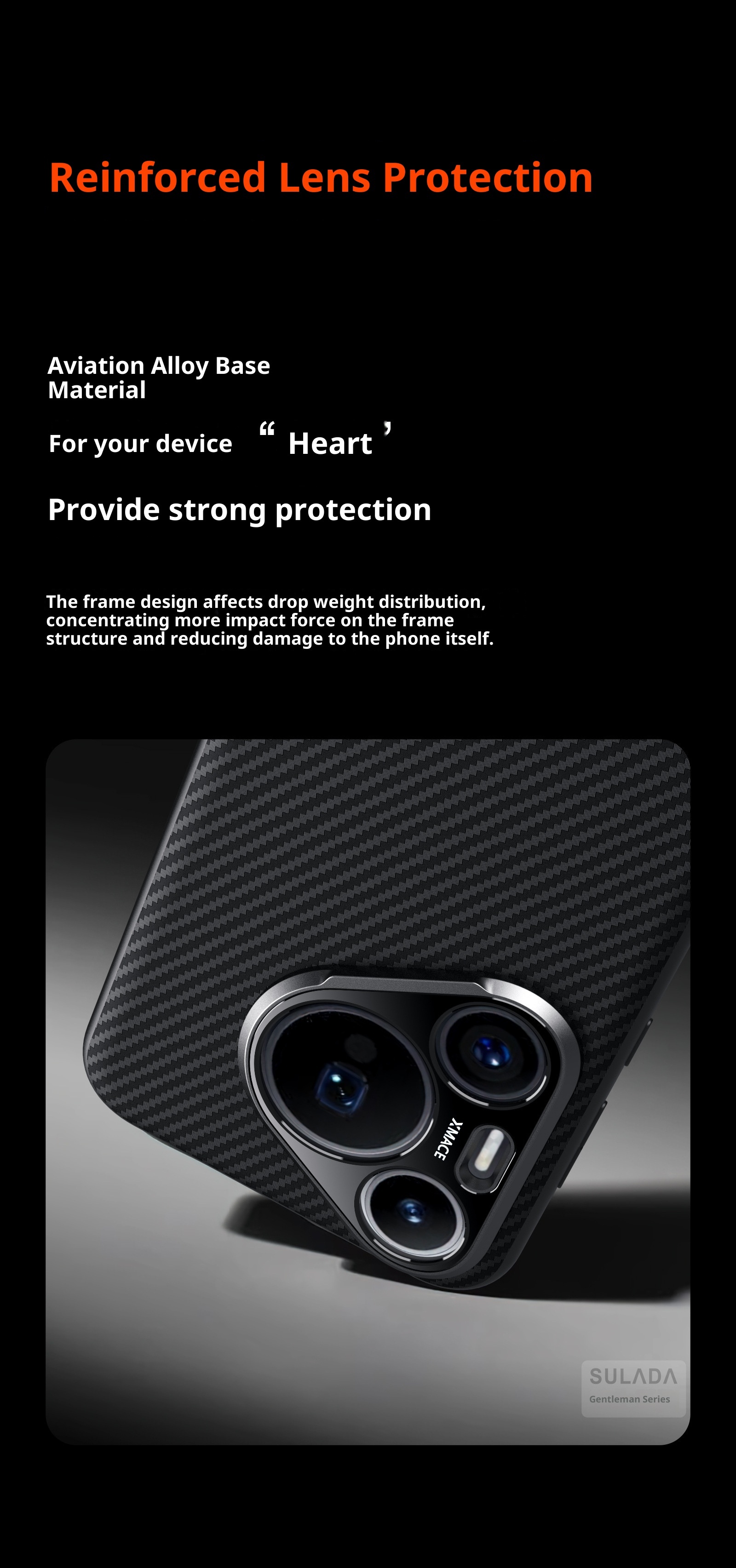 Capa para celular TechGlobe P70 com estampa de fibra de carbono Kevlar, modelo Gentleman, compatível com Huawei Pura70 e P70ultra._voghion.com