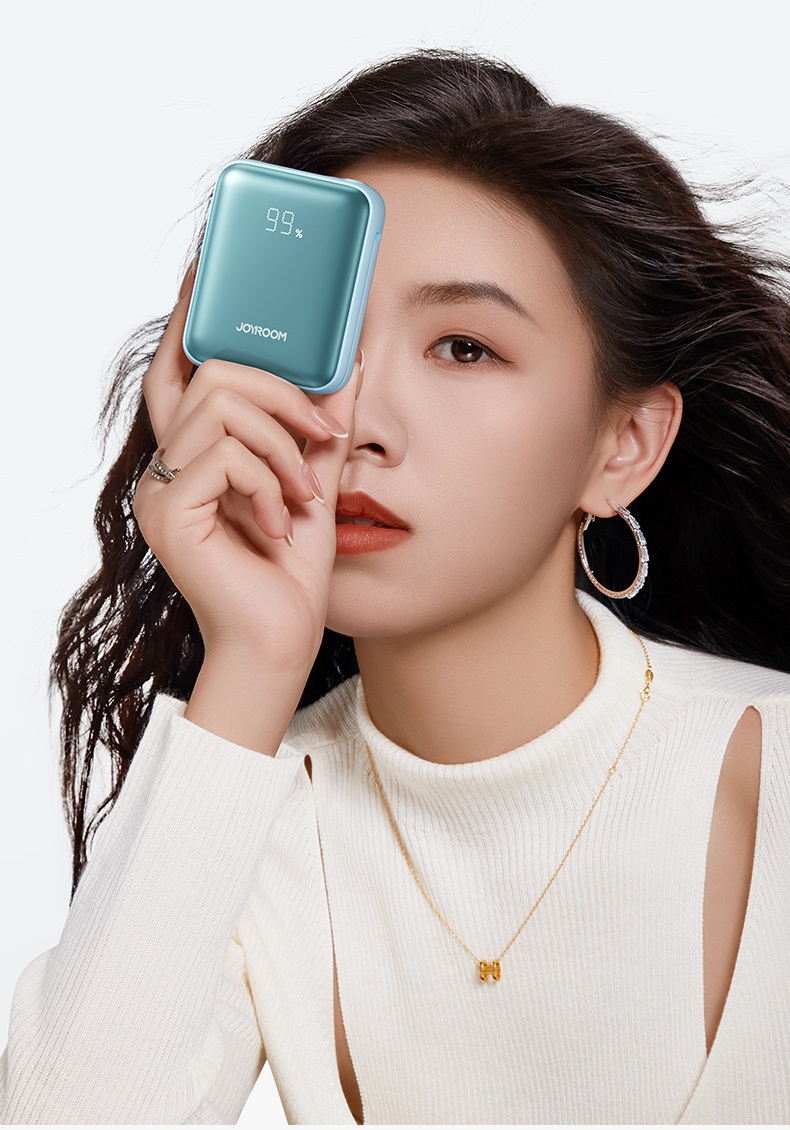 techglobe JileTang Nuovo alimentatore portatile compatto da 10000 mAh con cavo, ricarica rapida da 22,5 W, dropshipping_voghion.com