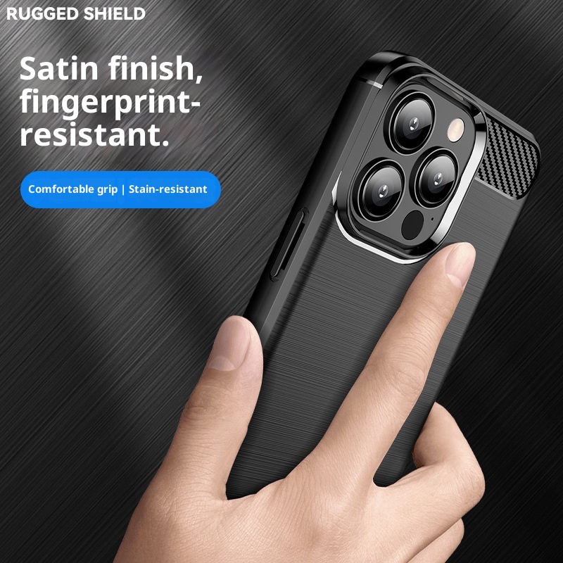 TechGlobe Suitable For Max Phone Case IPhone 13 Pro Protective Cover Full Coverage Anti-drop Brushed TPU_voghion.com