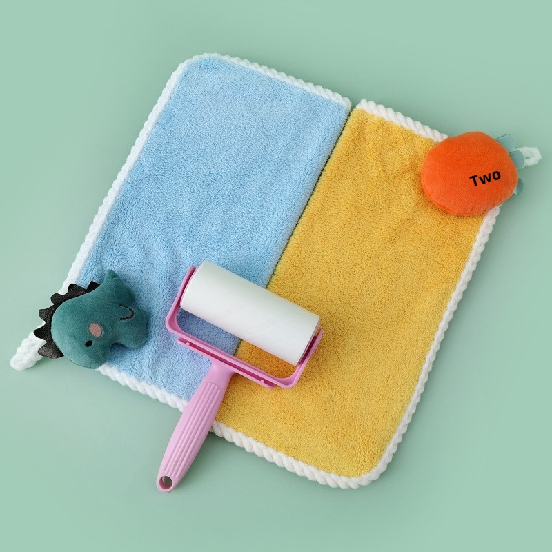 Lillian Korallenvlies-Handtuch, saugfähig, Geschenk für Kindergartenkinder, fusselt nicht, Badehandtuch zum Aufhängen_voghion.com