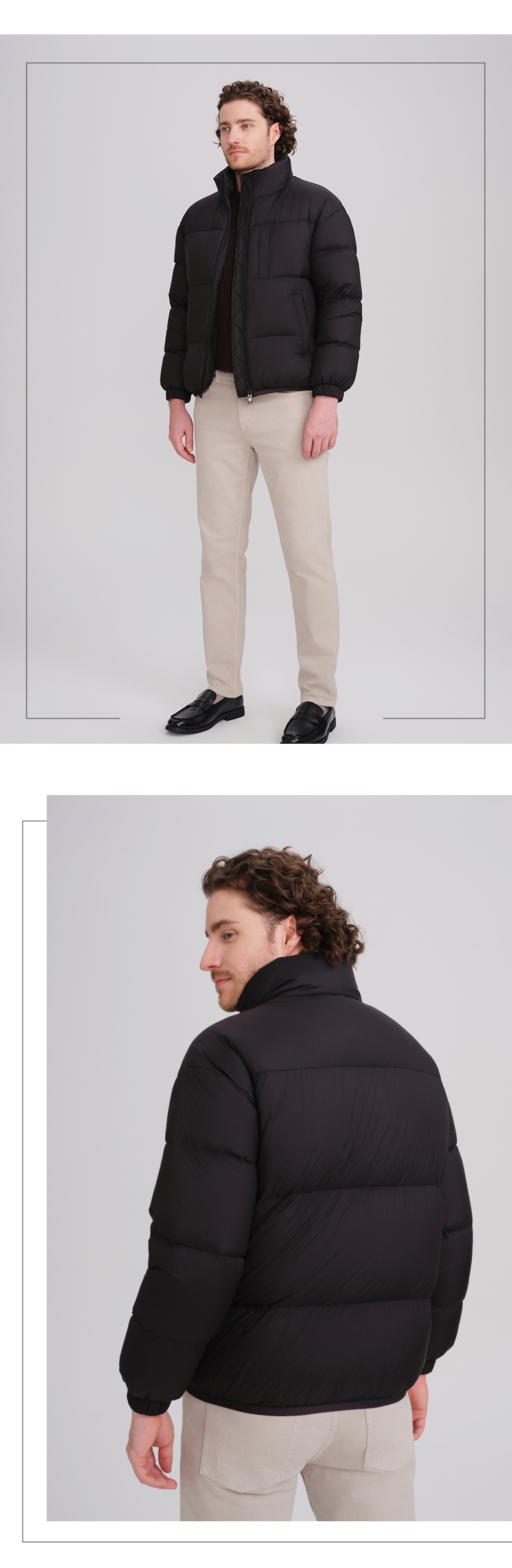 boy 2025 Jacket Short Style Autumn Winter Thickened Warm Stand Collar Men's Coat Wholesale 90% White Duck Down Filling_voghion.com