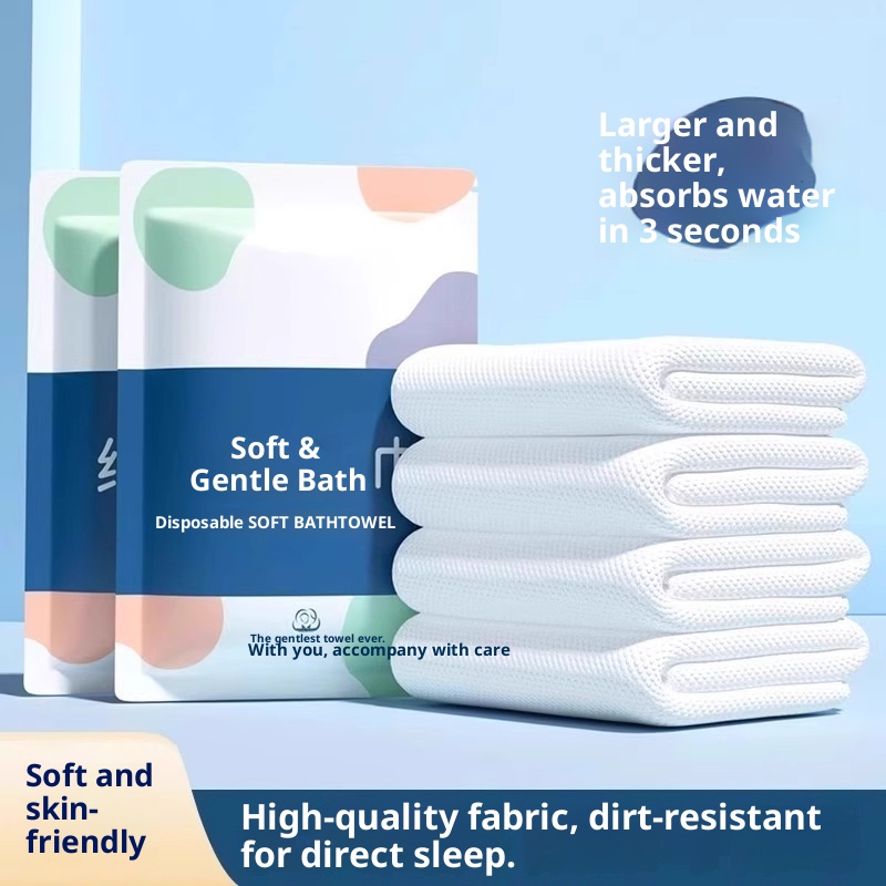 Set di asciugamani da bagno monouso Lillian per viaggi di lavoro, extra large, assorbenti, senza pelucchi, forniture alberghiere, confezionati singolarmente_voghion.com