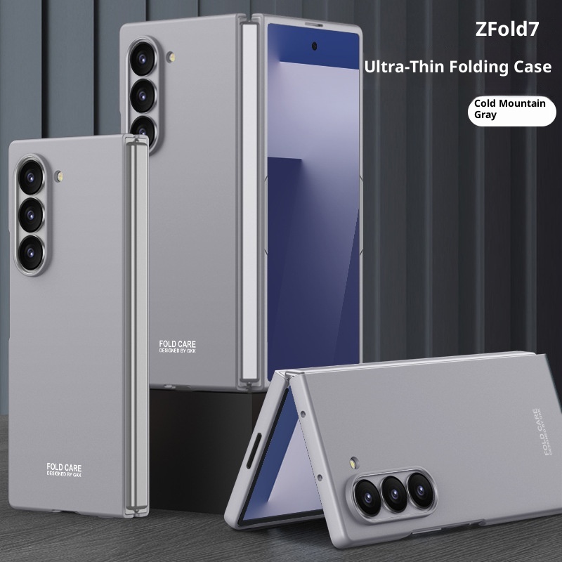 Custodia protettiva pieghevole ultrasottile per telefono Samsung Zfold7, alla moda, opaca, rigida, di colore solido, compatibile con tutti i bordi TechGlobe_voghion.com