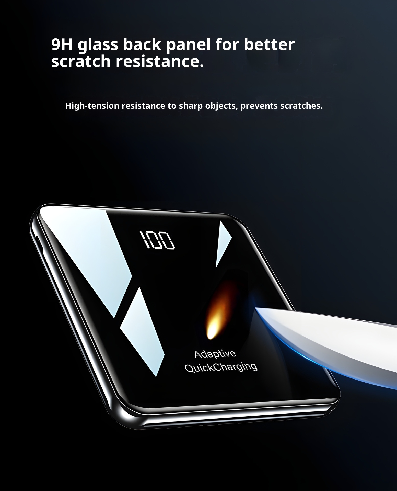 techglobe 3C Certified Mini Built-in Cable 20000mAh Ultra-Thin Bank Fast Charging Mobile Power High-End Gift Custom_voghion.com