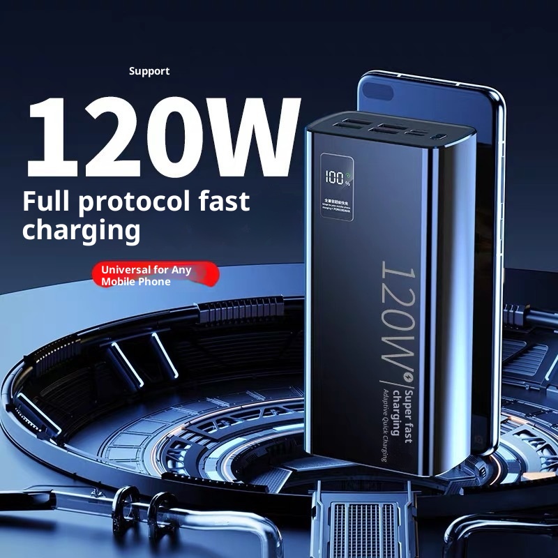 TechGlobe all'ingrosso 50000mAh 80000 Bank Ultra grande capacità alimentatore mobile per esterni originale 120W ricarica rapida Dropshipping_voghion.com