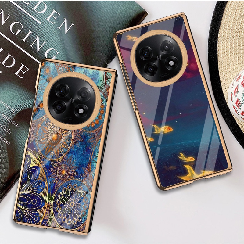 Custodia protettiva in vetro elettrolitico compatibile con Oppo N5 di TechGlobe, pieghevole, con motivo alla moda Find N3._voghion.com