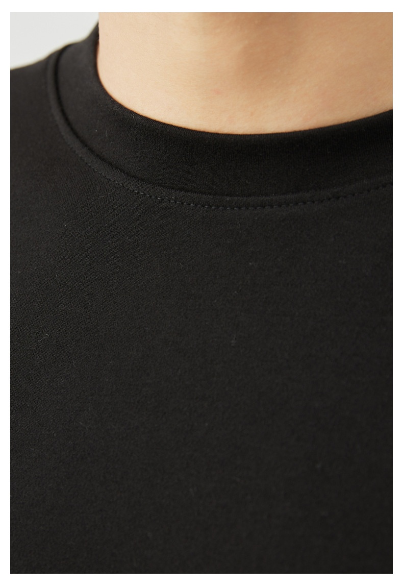 QFV507045555501<2 T-shirt a maniche lunghe da uomo in cotone peruviano pettinato 260 g, primavera estate 2025, nuova maglietta da uomo con strato interno in tinta unita_voghion.com