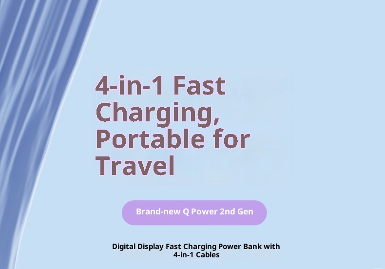 techglobe 3C Certified 20000mAh Ultra Large Capacity Bank Mini Built-in Cable Portable Mobile Power Wholesale Customization_voghion.com