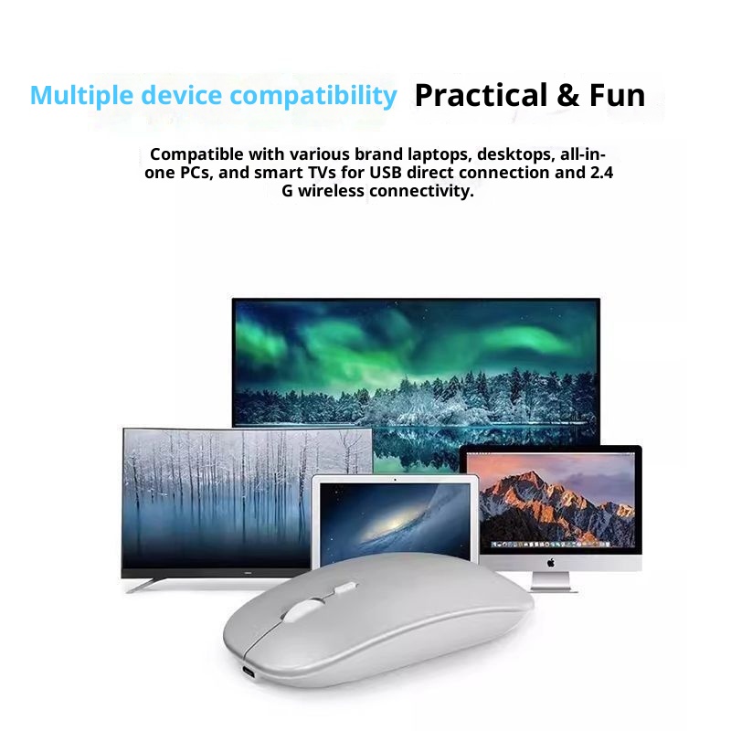 Digitex Digitex Wireless Bluetooth Mouse Pad Silent Charging Laptop Desktop Office Computer Tablet Game Universal_voghion.com