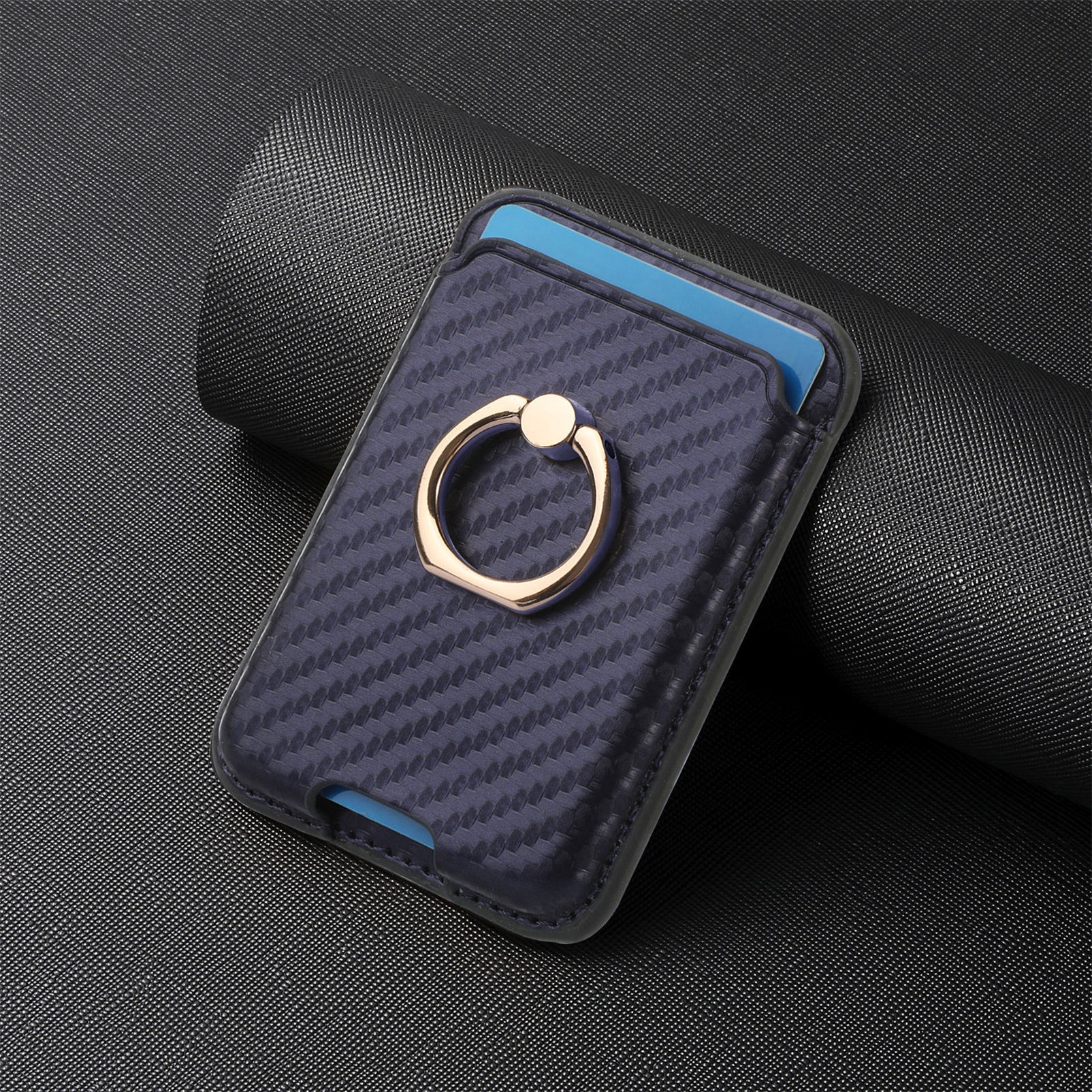 TechGlobe compatibile con 16 porta carte magnetiche in pelle con texture in fibra di carbonio, clip per portafoglio da 14p, 15_voghion.com