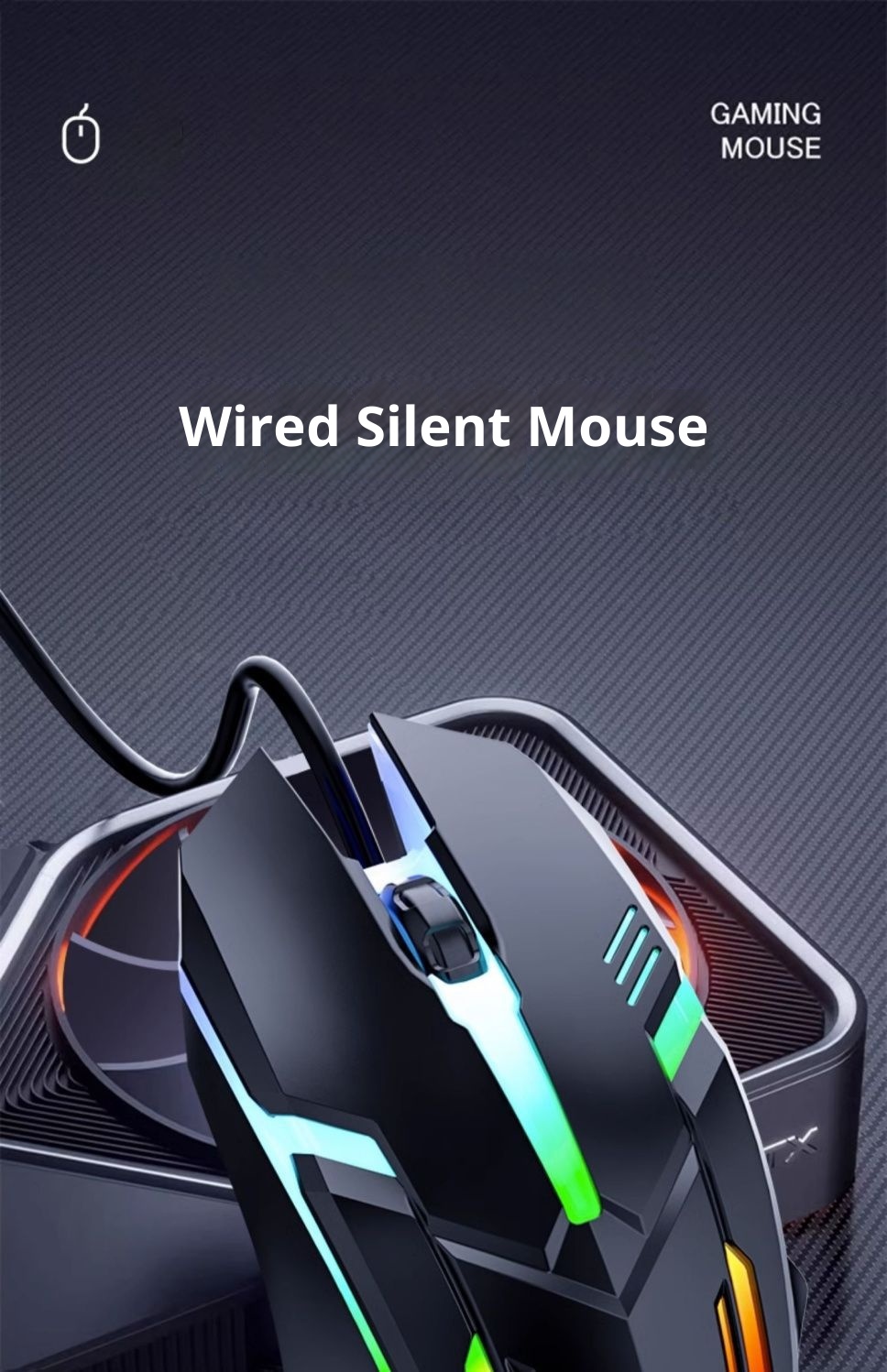 Digitex Digitex Wired Universal Laptop USB Office Business Gaming Colorful Glowing Mouse Bulk_voghion.com