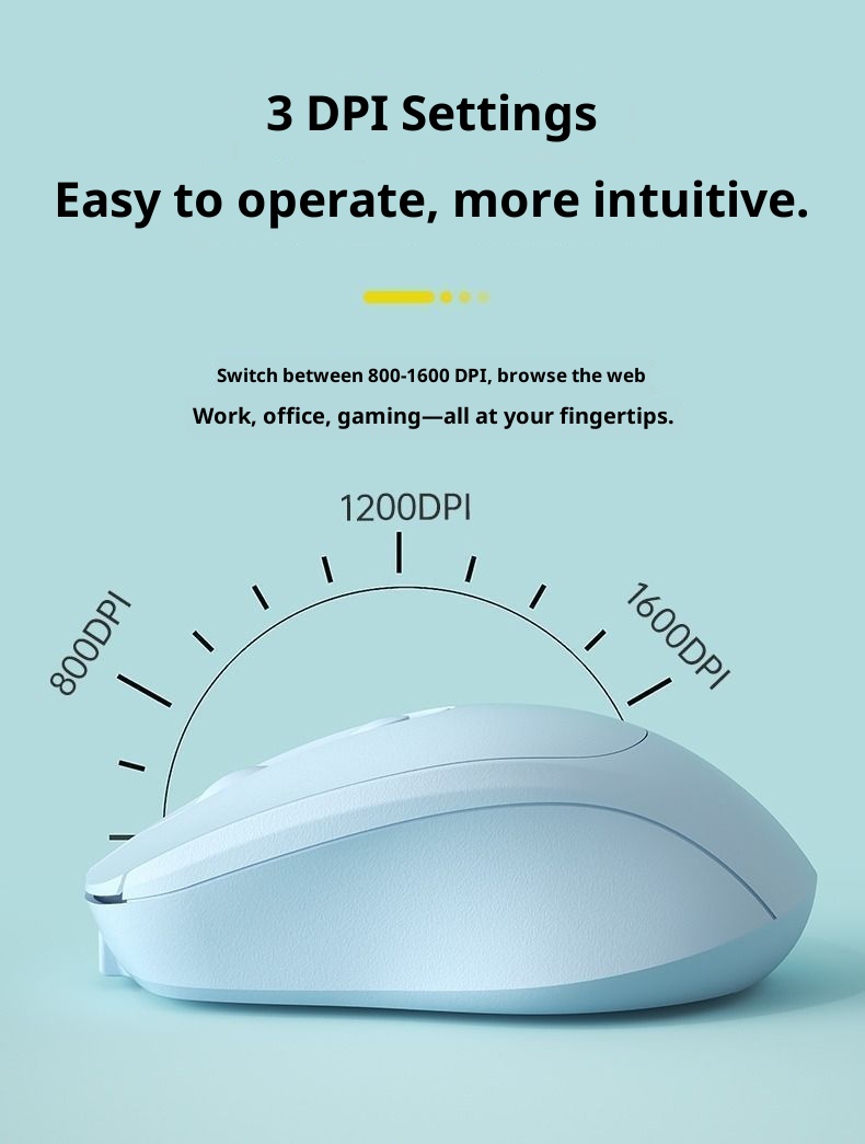 Digitex Digitex Wireless Bluetooth Silent Office Charging Universal Dual-Mode Laptop Desktop Computer Girls Gaming Mouse_voghion.com