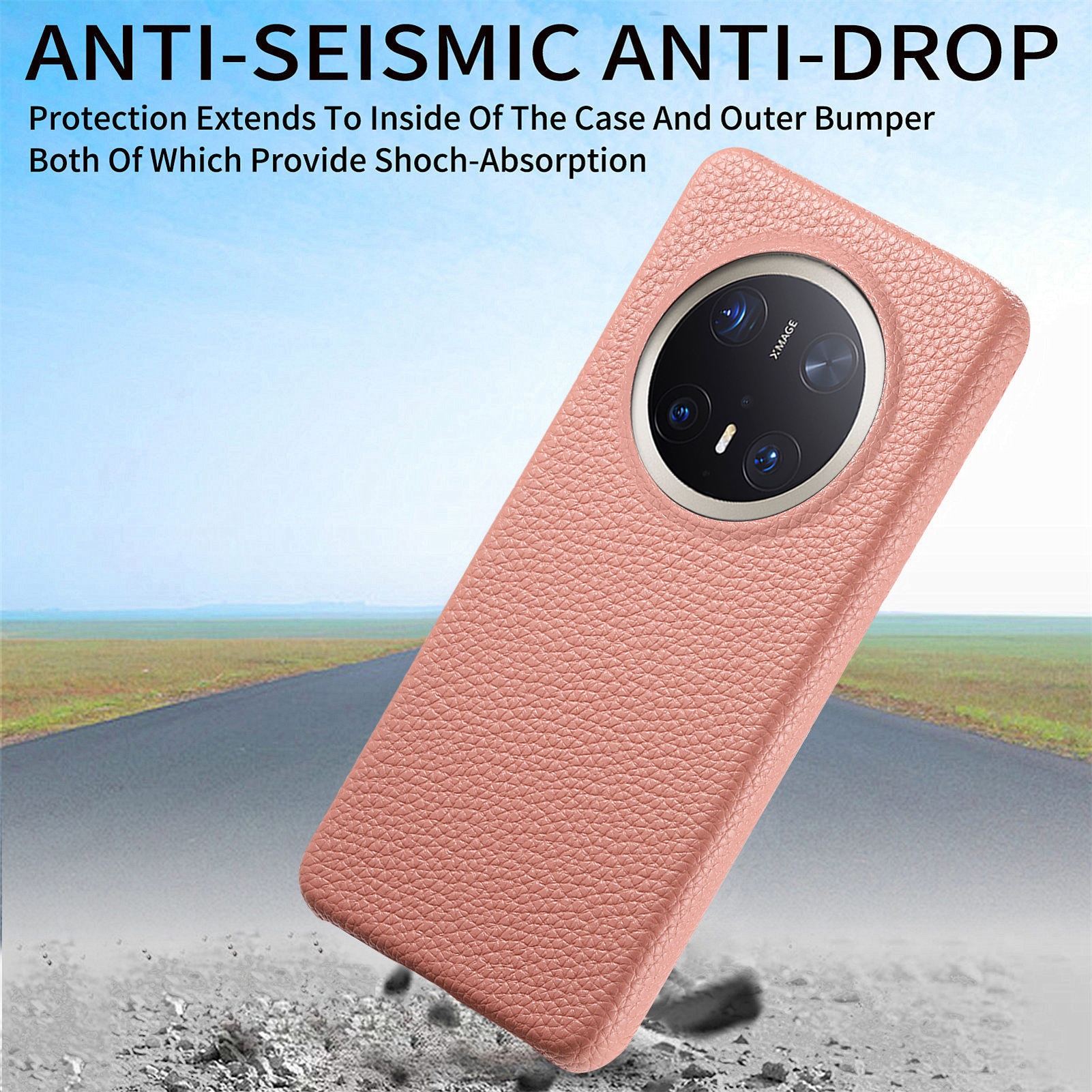 TechGlobe Hochwertiges Lych-Grain-Glattleder, hautfreundlich, kompatibel mit Mat70, groß, stoßfest_voghion.com