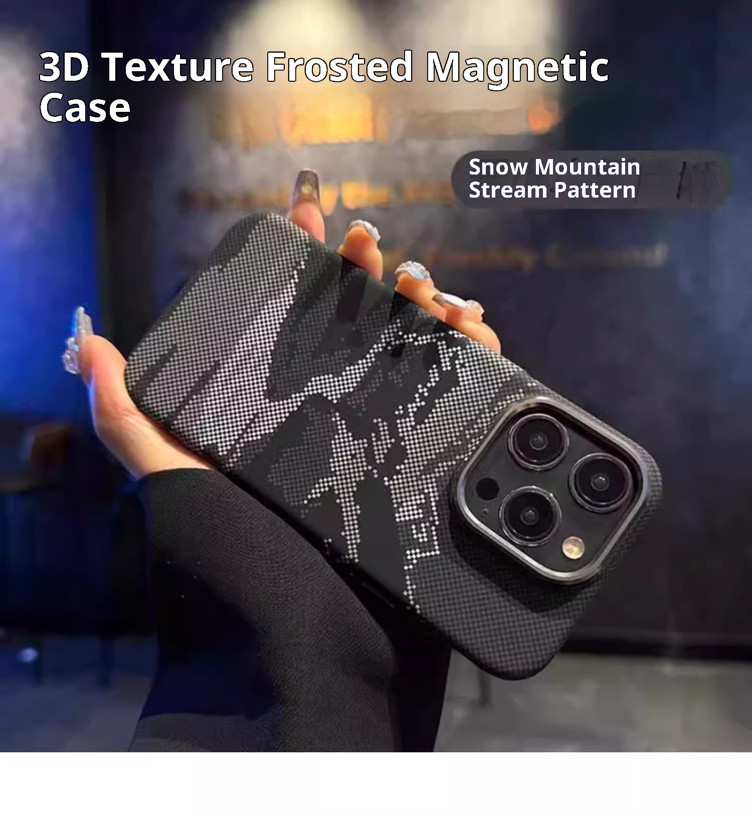 Custodia per telefono TechGlobe compatibile con iPhone 16 Pro Max, magnetica, in fibra di carbonio e Kevlar, copertura completa, antiurto, 15_voghion.com