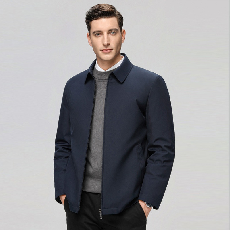 boy Goose 3-in-1 Down 2023 Autumn Winter Turn-Down Collar Cold-Resistant Executive Men's Jacket Business Style_voghion.com