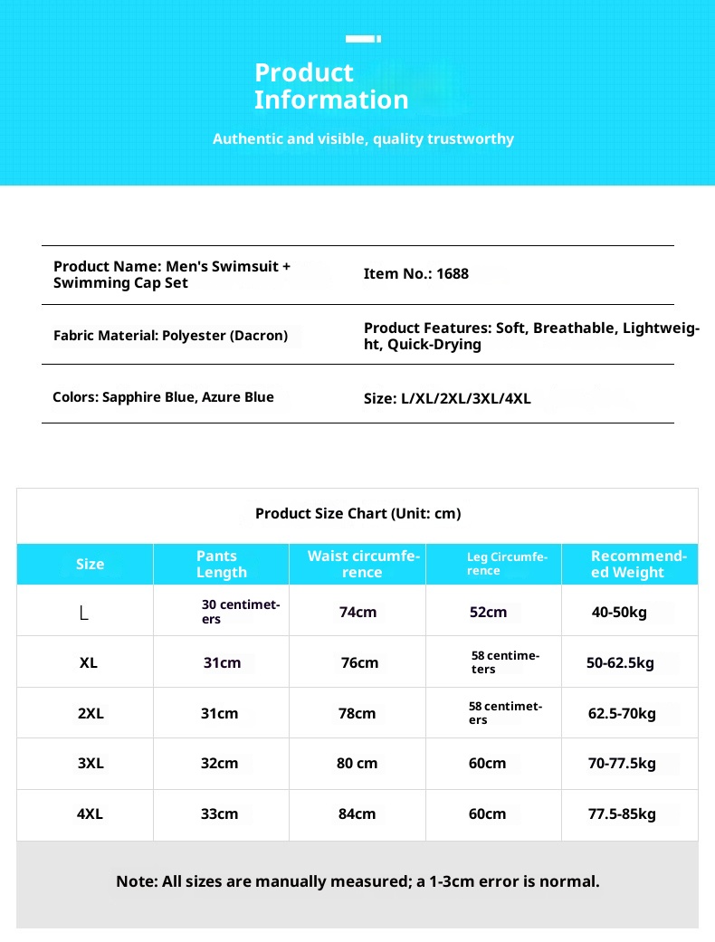 001 Wholesale Plus Size Cap Set Beach Vacation Adult Trunks 3D Elastic Boxer Men's Swim Shorts_voghion.com