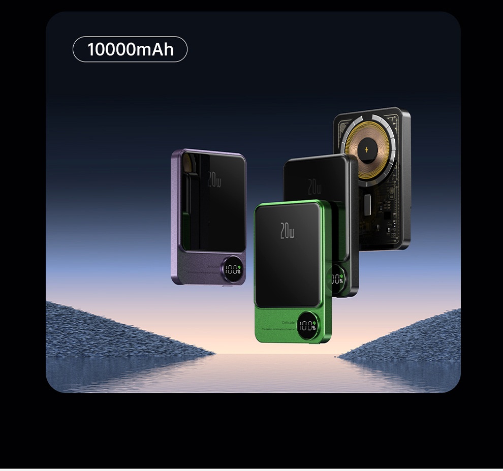 techglobe Magnetische Powerbank 10000mAh Ultradünn Praktisch Kabelloses Schnellladen Clip-on Mobile Power Großhandel_voghion.com