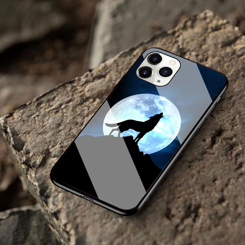 TechGlobe Suitable For Oppo A52/A94/A15/A54/A73/A32 A11X Wolf Totem A74 Deer Glass Phone Case_voghion.com