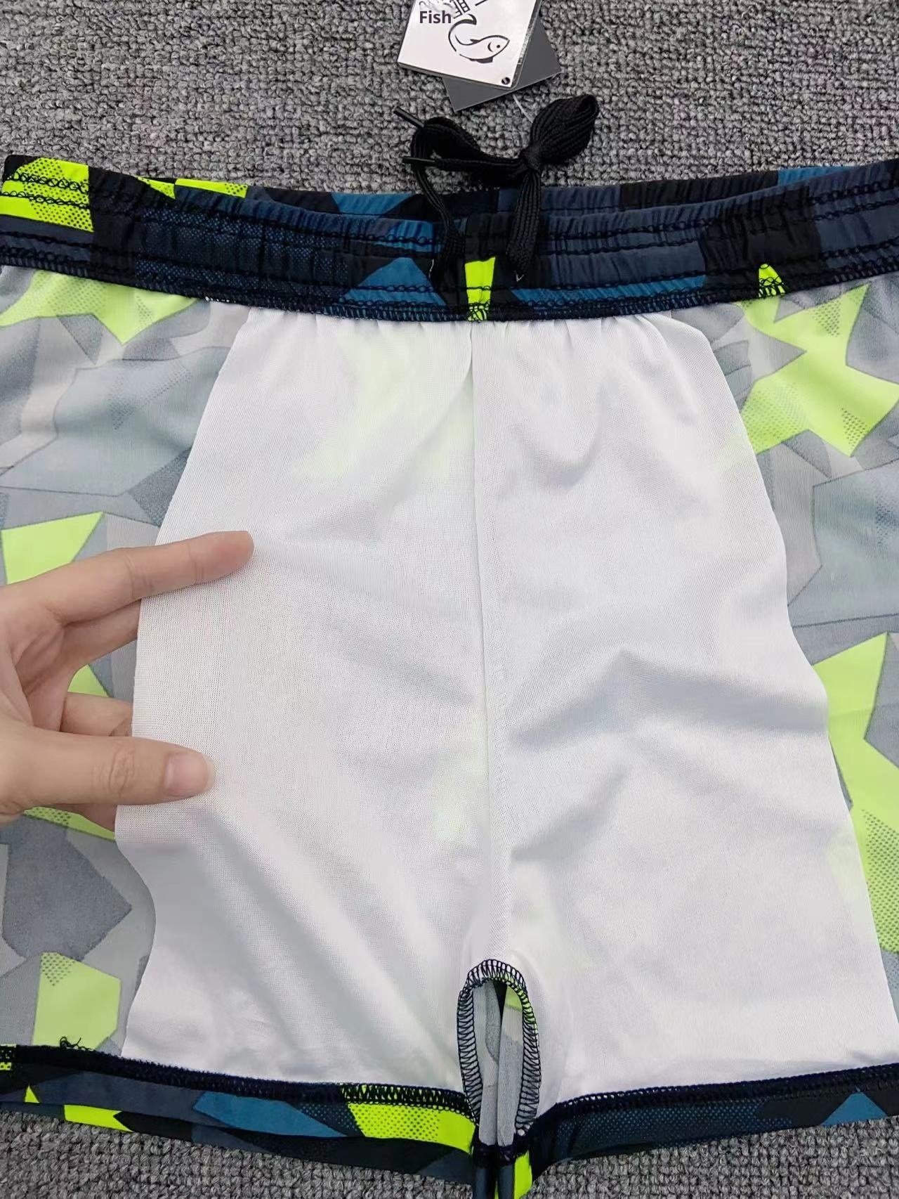 001 Wholesale Men's Adult Loose Comfortable Plus Size Boxer Hot Spring Swimming Trunks Beach Shorts_voghion.com