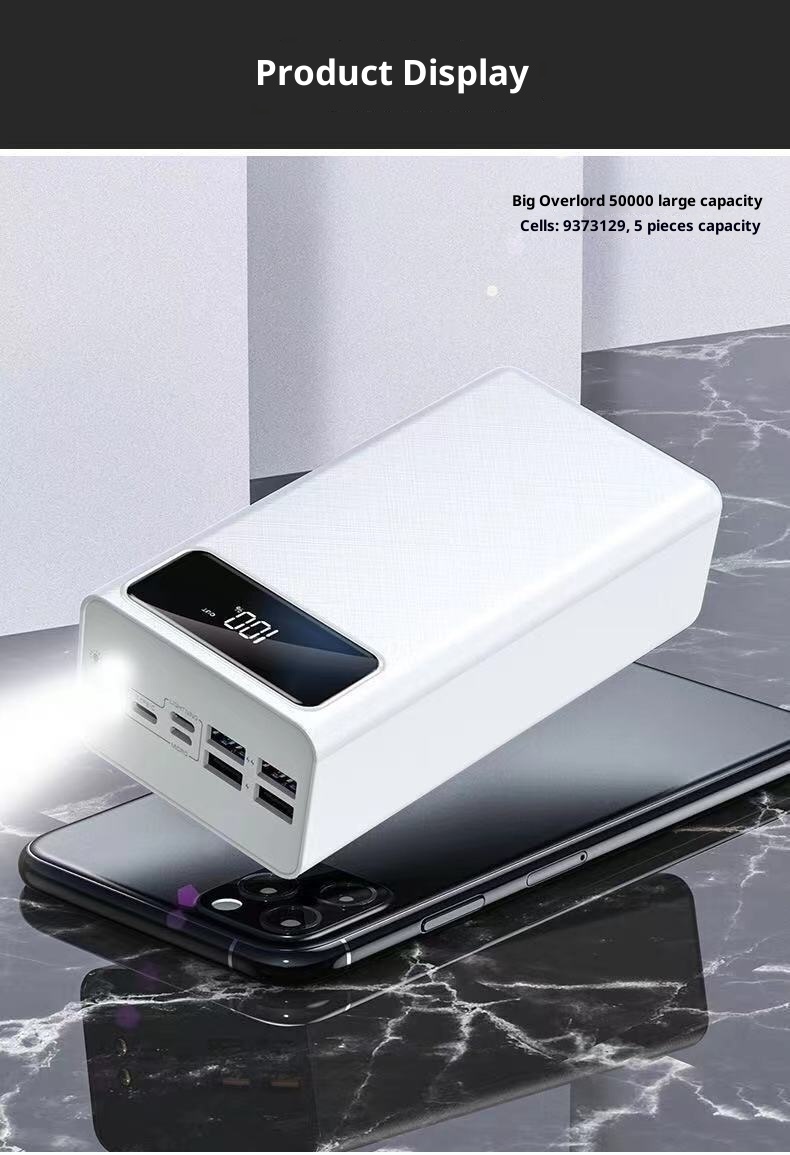 techglobe Powerbank mit großer Kapazität (50000 mAh), tragbarer Outdoor-Akku (30000 mAh), Handy-Ladegerät (40000 mAh)_voghion.com