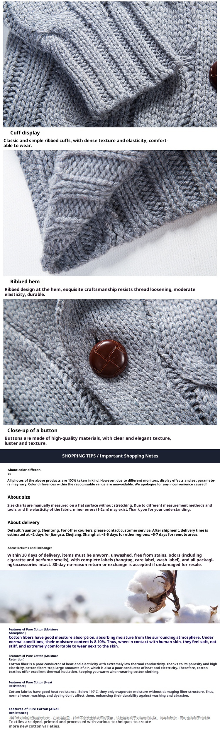 niño Niño Niño Niño Fuente transfronteriza Abrigo de lana informal para hombre Primavera y otoño Nuevo estilo Cárdigan de punto Solapa grande Tallas grandes De moda_voghion.com