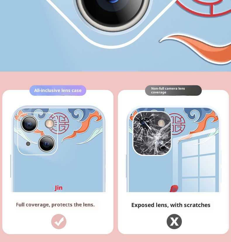 TechGlobe Schutzhülle für iPhone 13, kompatibel mit iPhone 14 Pro, stoßfest, mit kreativem Text und vollständiger Abdeckung._voghion.com