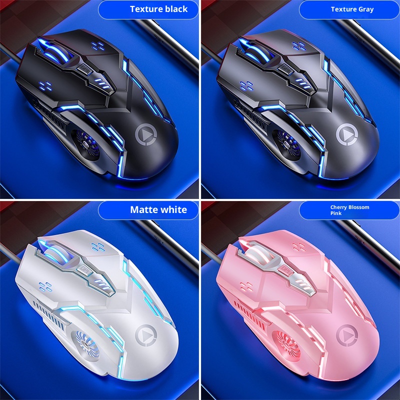 Techglobe G5 Wired Mouse Luminous Gaming E-sports Mechanical Silent Computer Accessories Cross-border Private Model_voghion.com