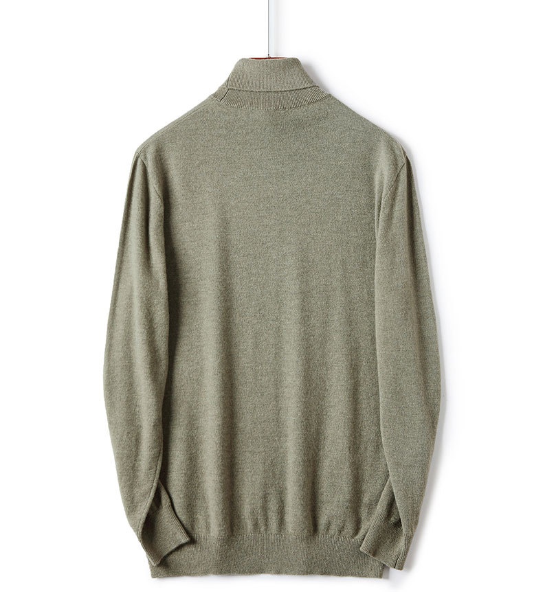 boy Boy Boy Boy 100% Pure 2025 Autumn Winter New Men's High Collar Non-Cashmere Inner Layer Merino Wool Sweater_voghion.com